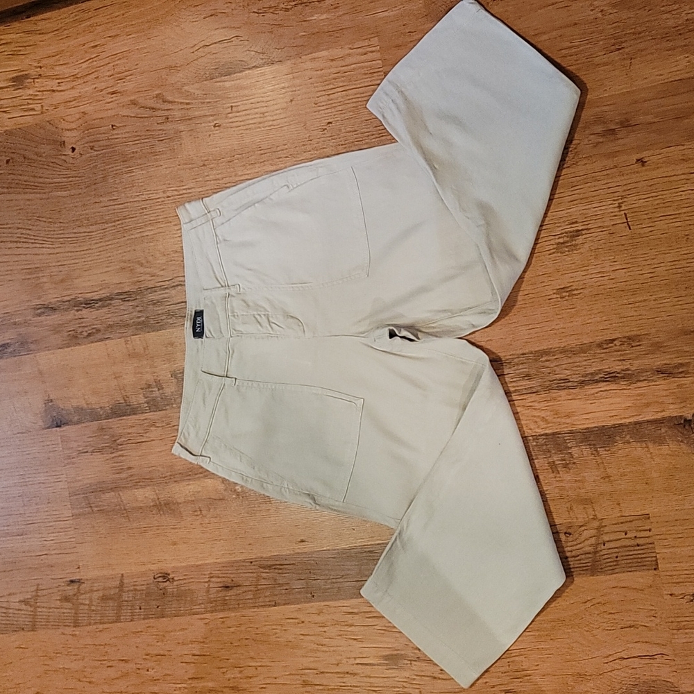 NYDJ Six 8 Khaki Linen Pants